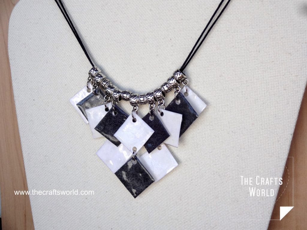 Handmade necklace - Checkerboard