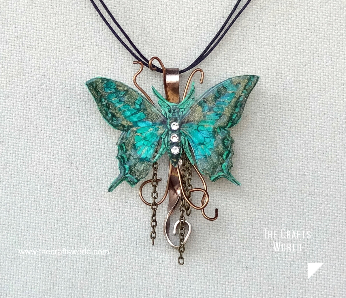 Butterfly pendant - close