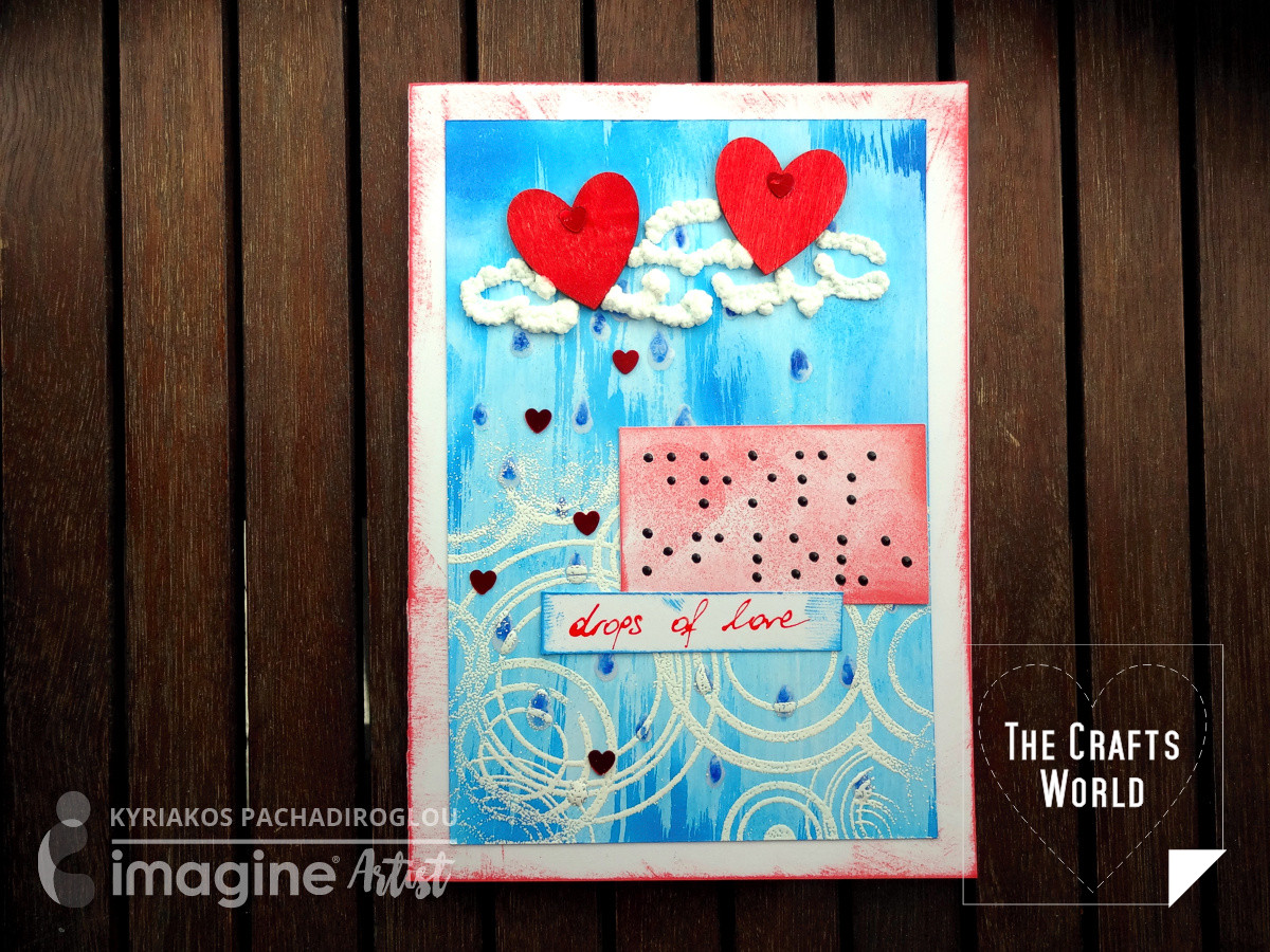 Braille greeting card - Drops of love