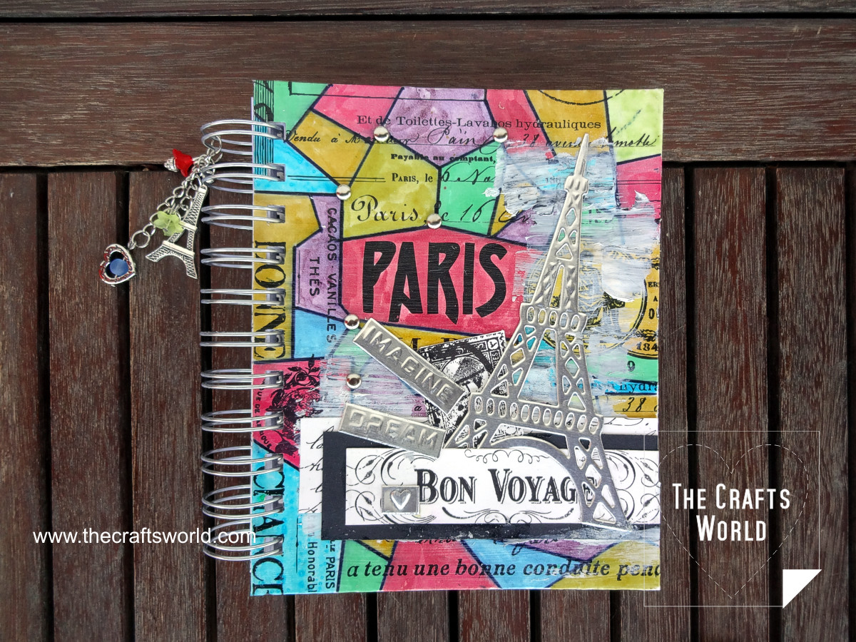 Colorful Paris - handmade notepad